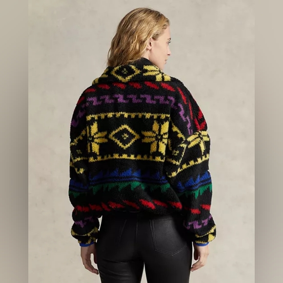 NWOT Polo Ralph Lauren L Tribal Gorpcore Indie Sleeze Ski Teddy Fleece Jacket - Picture 14 of 16